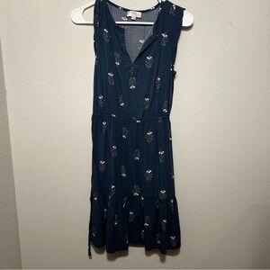 Loft Women's Drawstring Waist Dress Blue-Gray Size MP